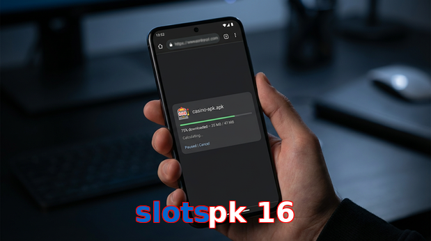 Main screen of Slotspk 16 apk page for PK players