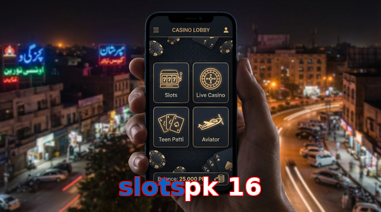 Main screen of Slotspk 16 app page for PK players