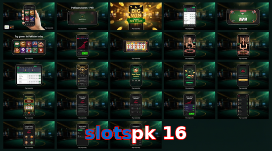 Main screen of Slotspk 16 bet page for PK players