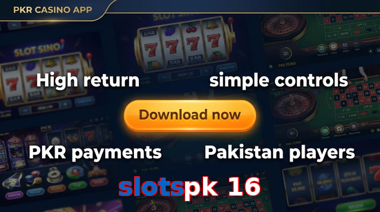 Main screen of Slotspk 16 gamedownload page for PK players