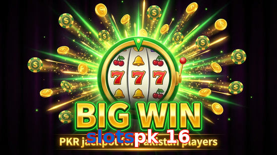 Big win animation on Slotspk 16 slot game